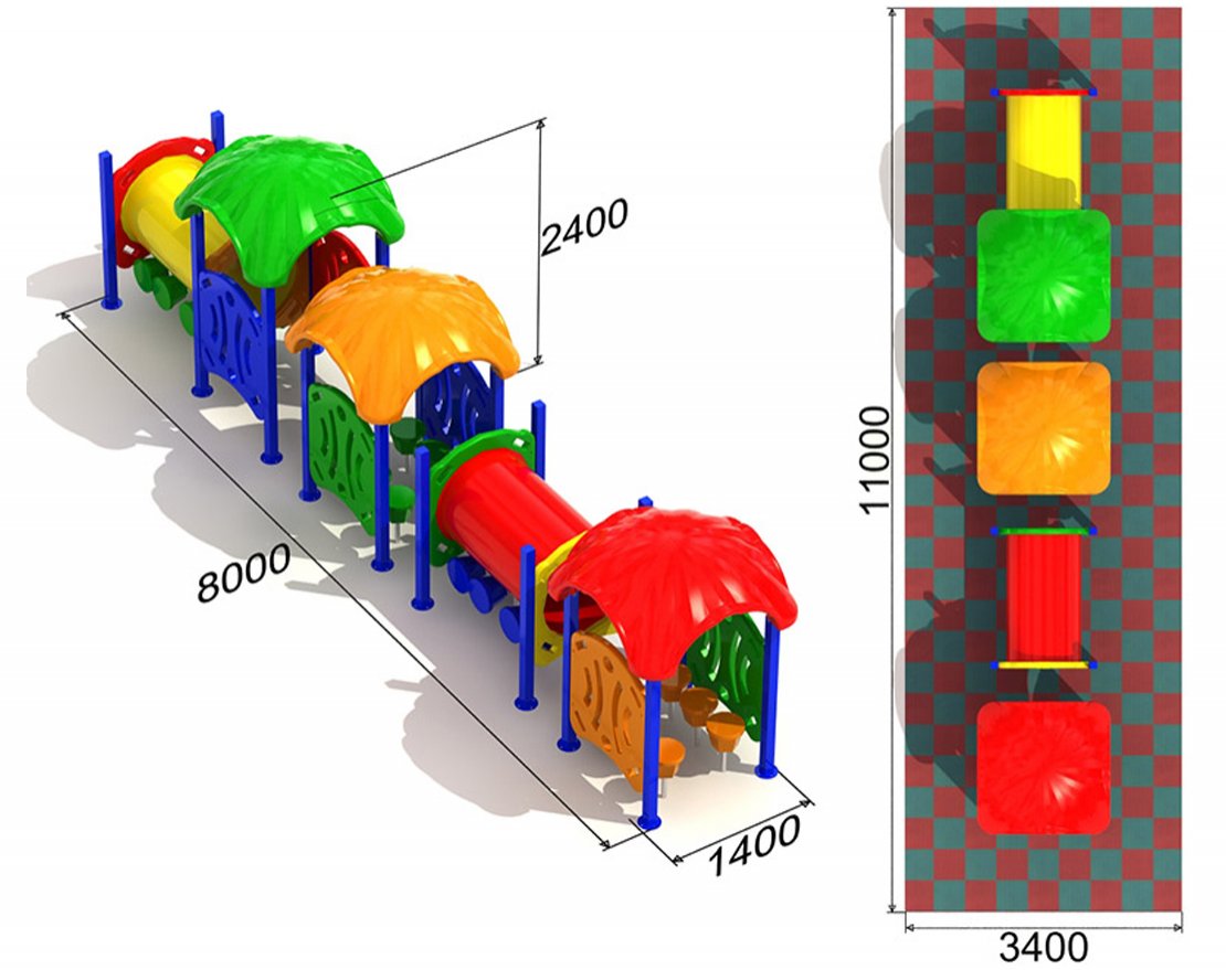 Детский игровой комплекс Вагоновожатый 2 - вид 2