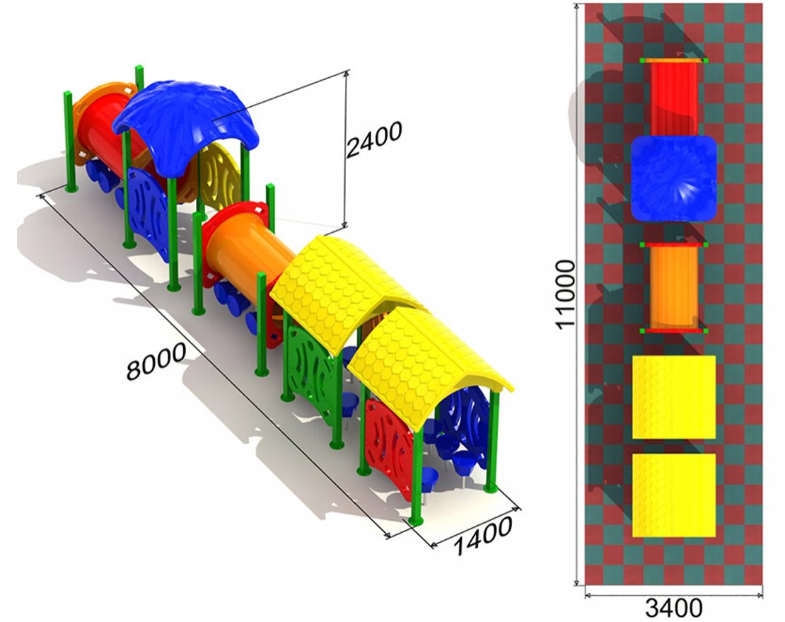 Детский игровой комплекс Вагоновожатый 4 - вид 2