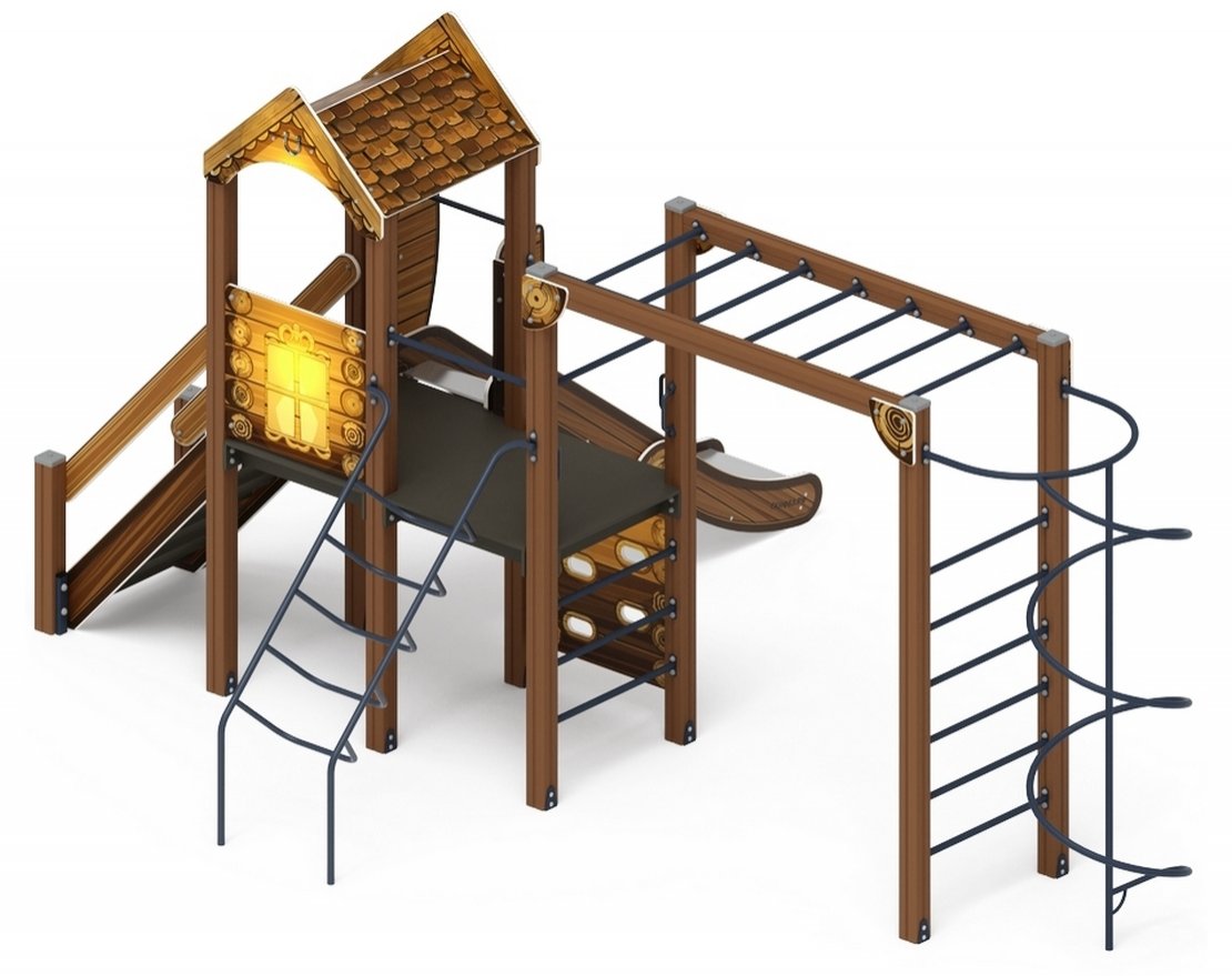 Детская игровая площадка Уютный эко-дворик-9 - вид 3