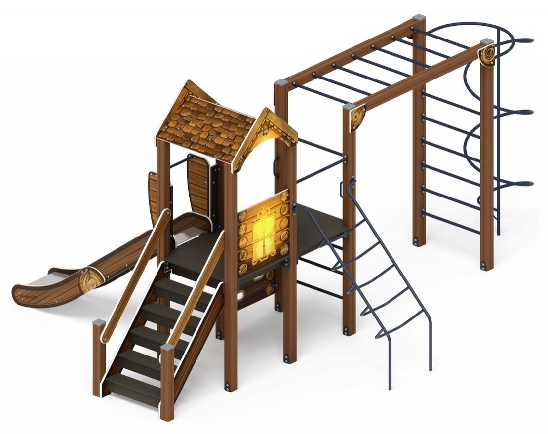 Детская игровая площадка Уютный эко-дворик-9 - вид 4