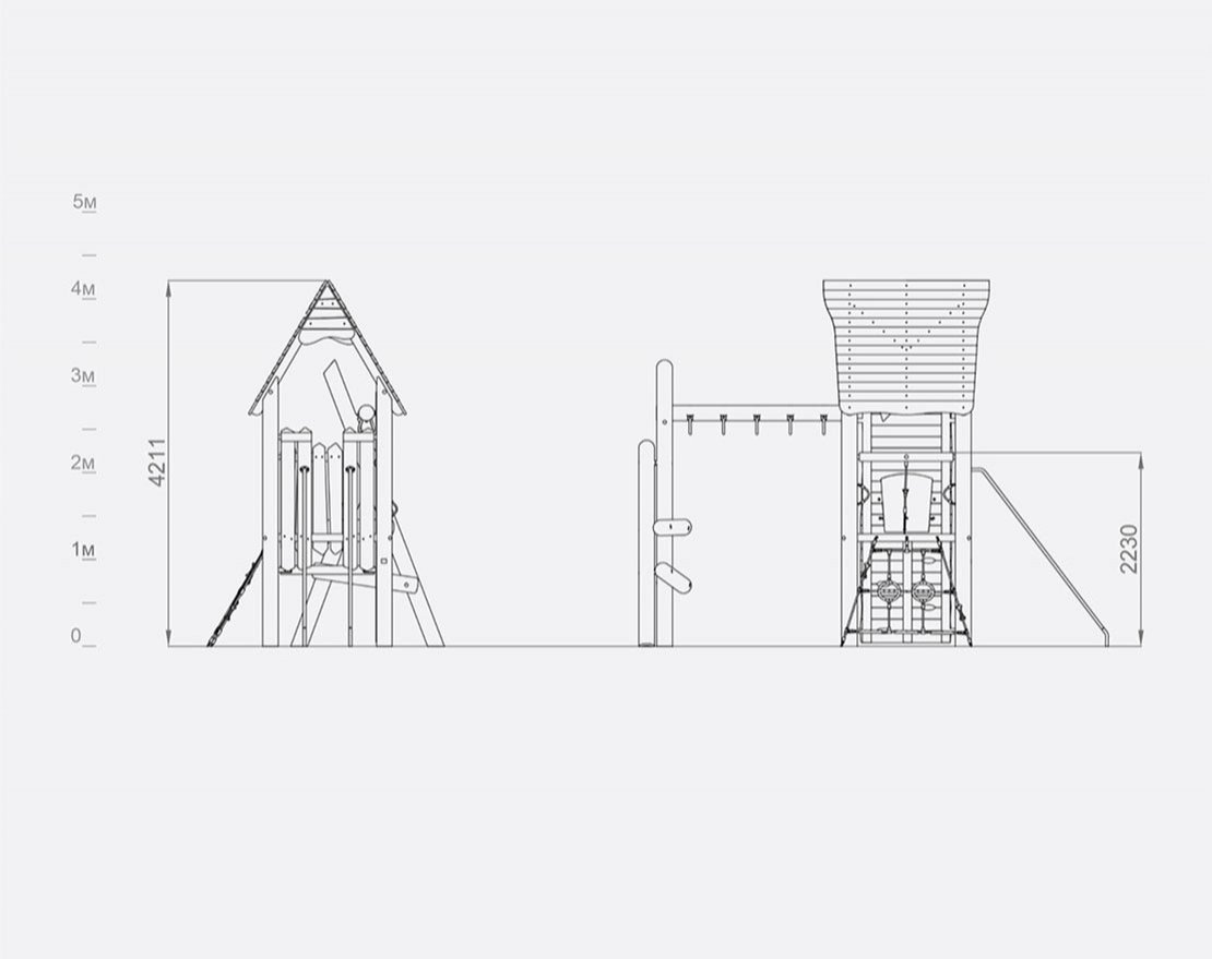 ДЕТСКОЕ ИГРОВОЕ ОБОРУДОВАНИЕ Legno «LE-01.39» - вид 2