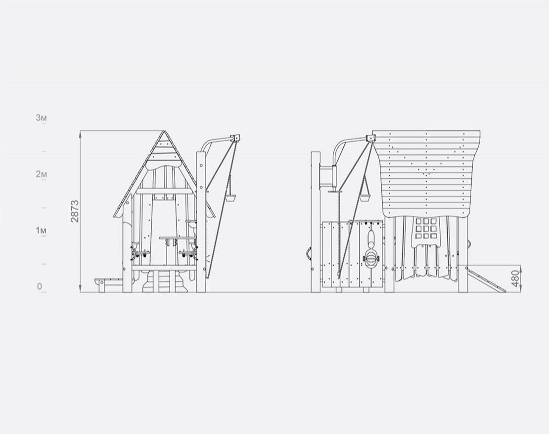 ДЕТСКОЕ ИГРОВОЕ ОБОРУДОВАНИЕ Legno «LE-05.22» - вид 2