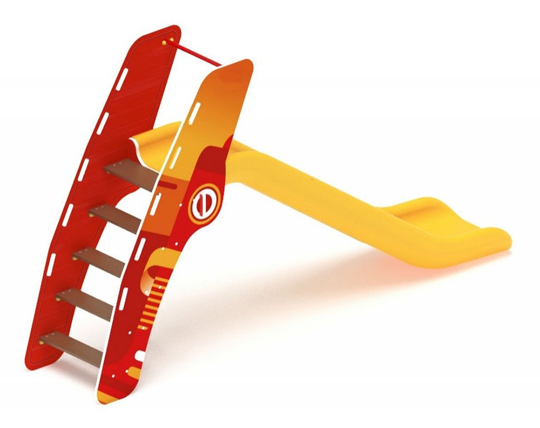 Горка пластиковая Поехали! (жёлтая) h=1200 - вид 3