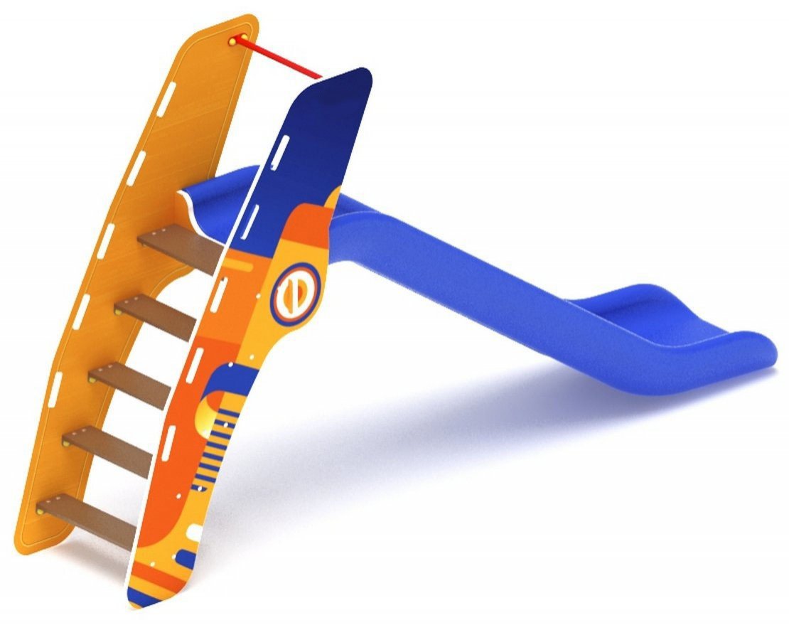Горка пластиковая Поехали! (синяя) h=1200 - вид 3