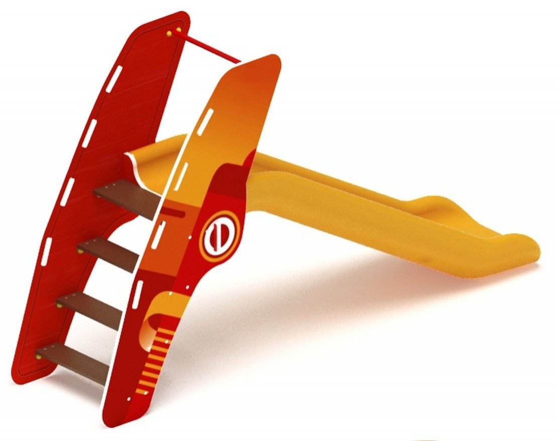 Горка пластиковая Поехали! (жёлтая) h=900 - вид 3