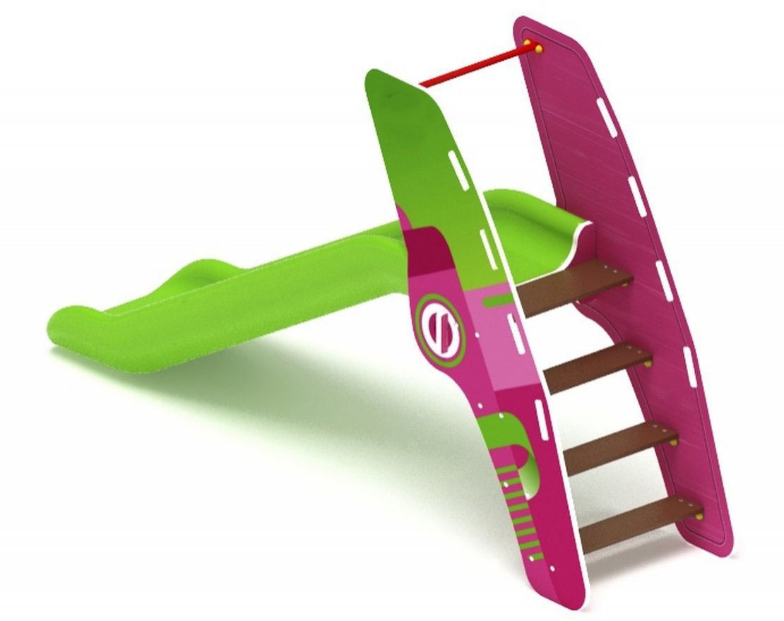 Горка пластиковая Поехали! (зелёная) h=900 - вид 4