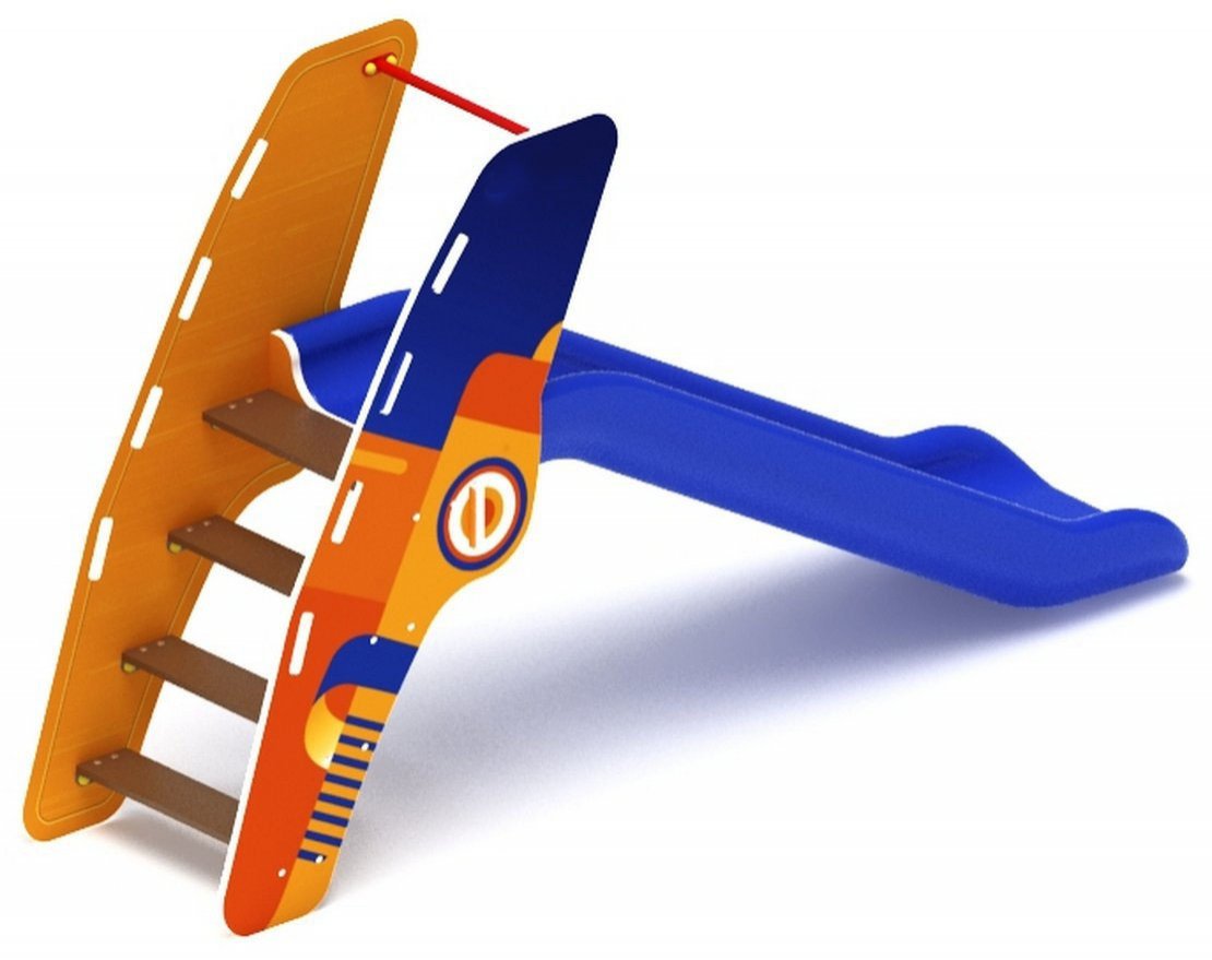 Горка пластиковая Поехали! (синяя) h=900 - вид 3