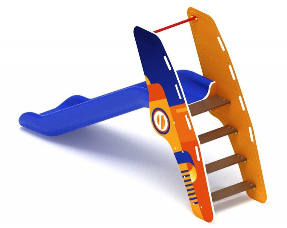 Горка пластиковая Поехали! (синяя) h=900 - вид 2