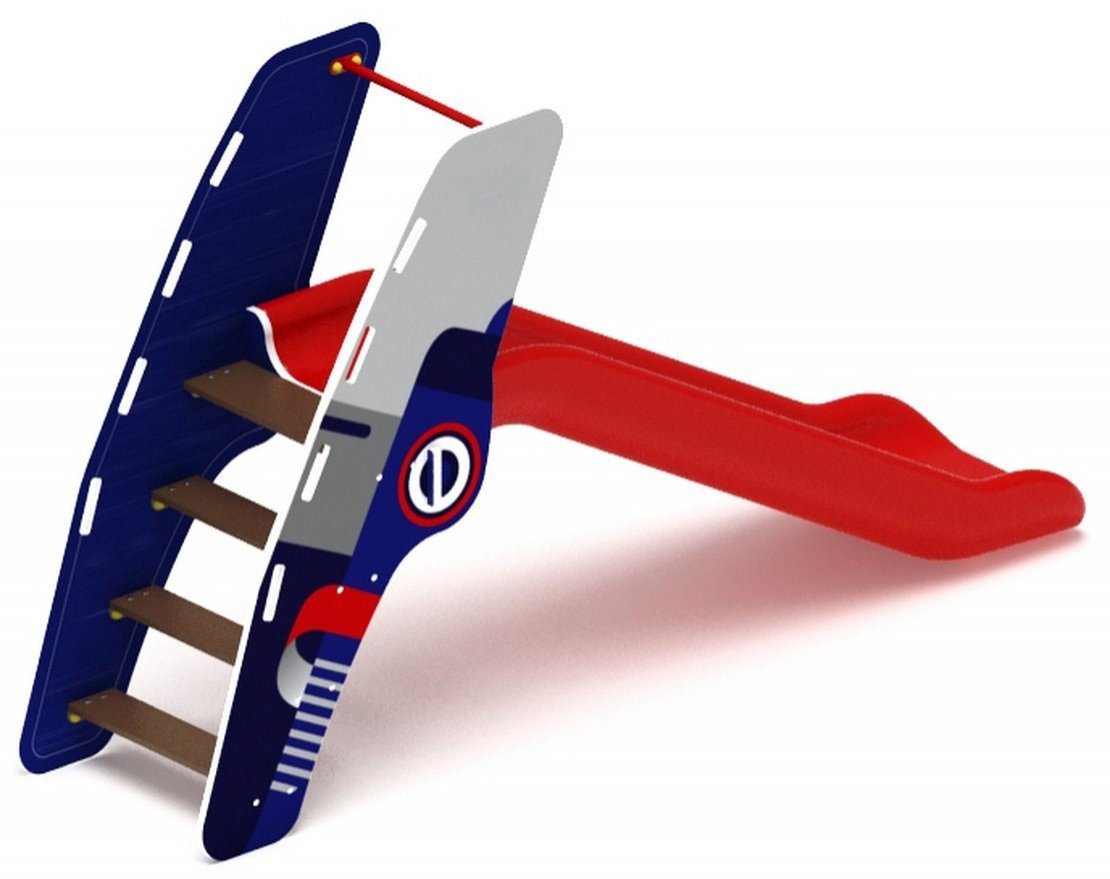 Горка пластиковая Поехали! (красная) h=900 - вид 3