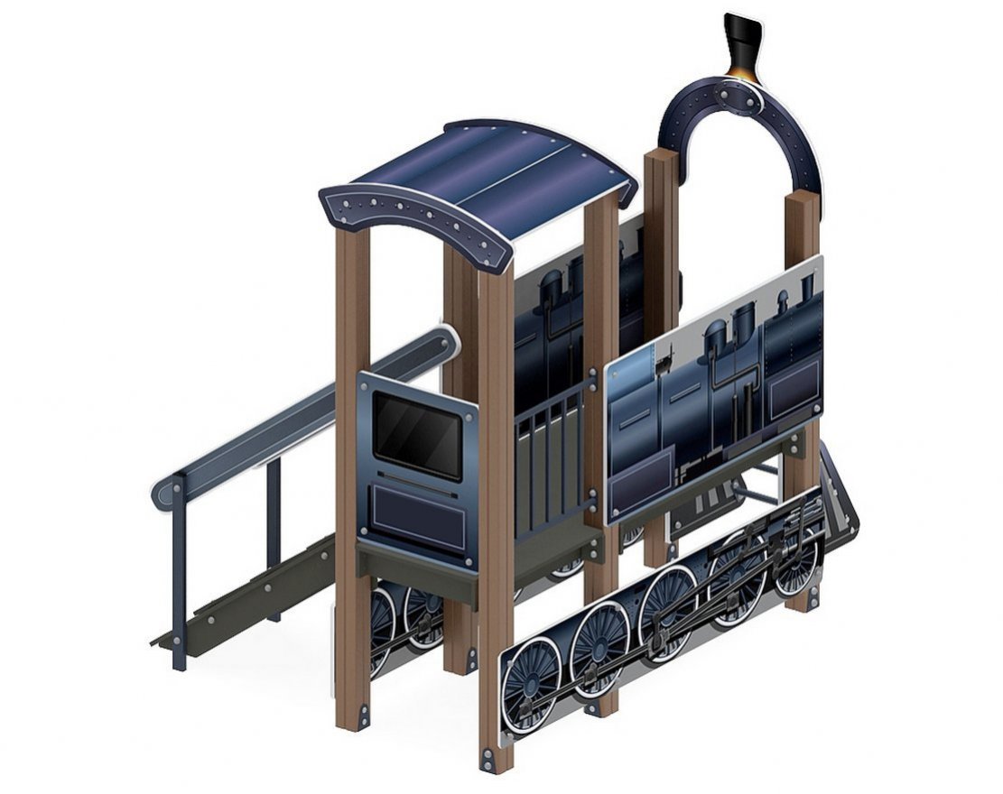 Игровая форма Поезд детства 3 серо-синий - вид 3