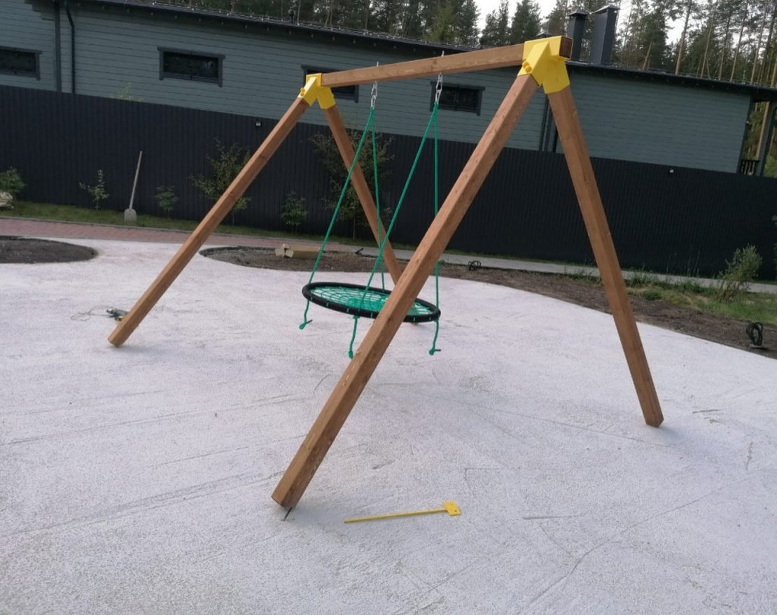 Игровая площадка с качелями-гнездо - вид 3