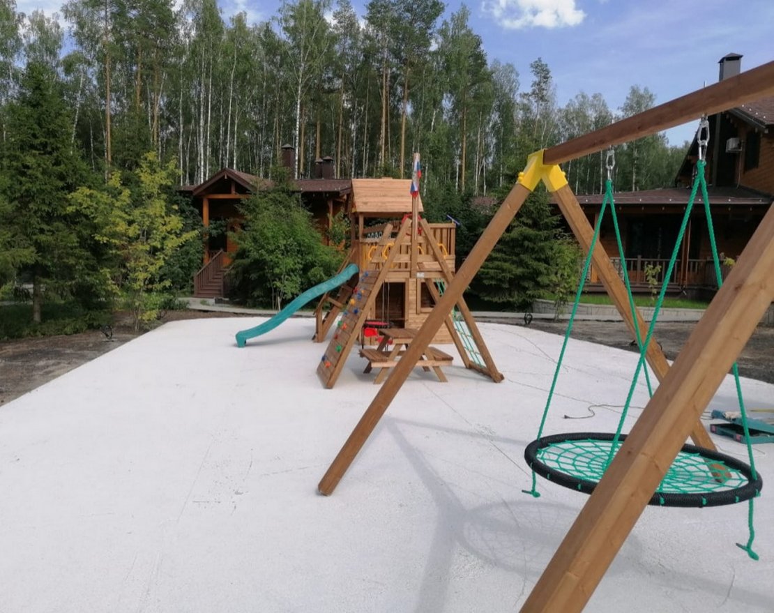 Игровая площадка с качелями-гнездо - вид 4