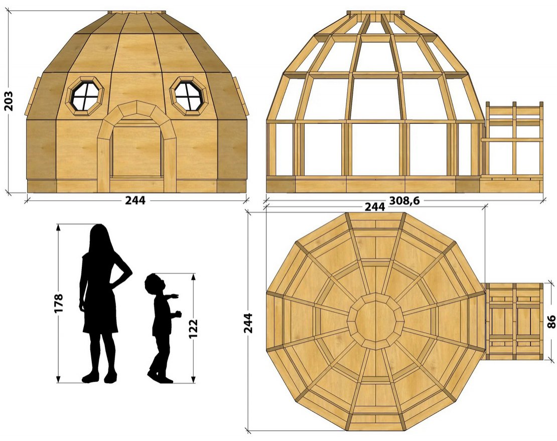 Игровой домик TORUDA WOOD Иглу - вид 3