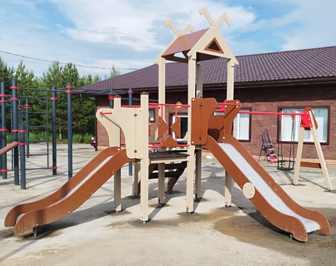 Игровой комплекс Лесная долина Н-1200,900 с качелями ДИО 06051 - вид 3