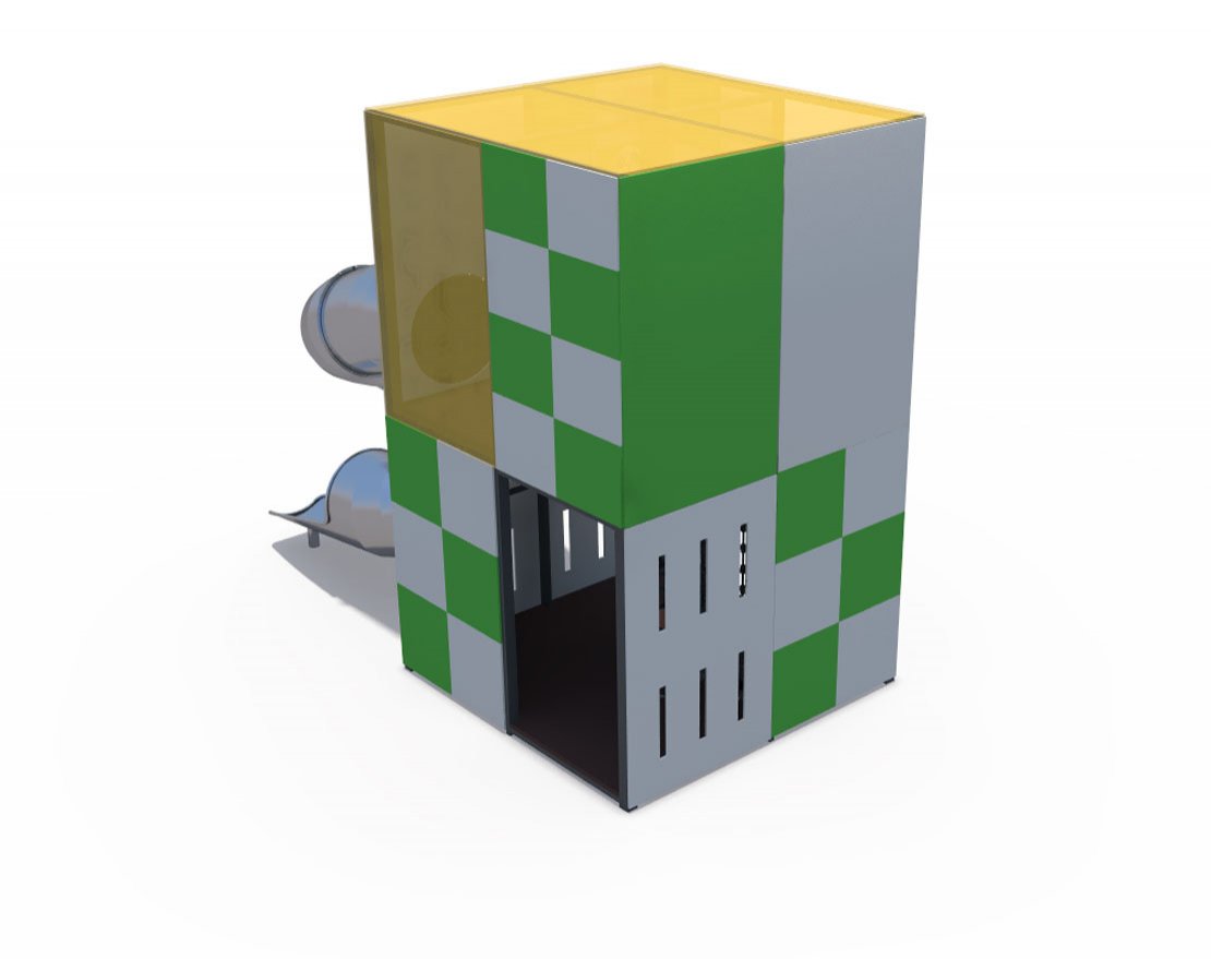 Игровой комплекс ДИО 10116 (закрытая винтовая горка из нержавеющей стали Н-2000) - вид 5