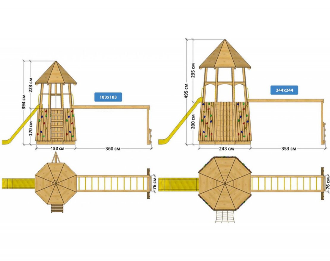 Игровой комплекс TORUDA WOOD Башня - вид 3