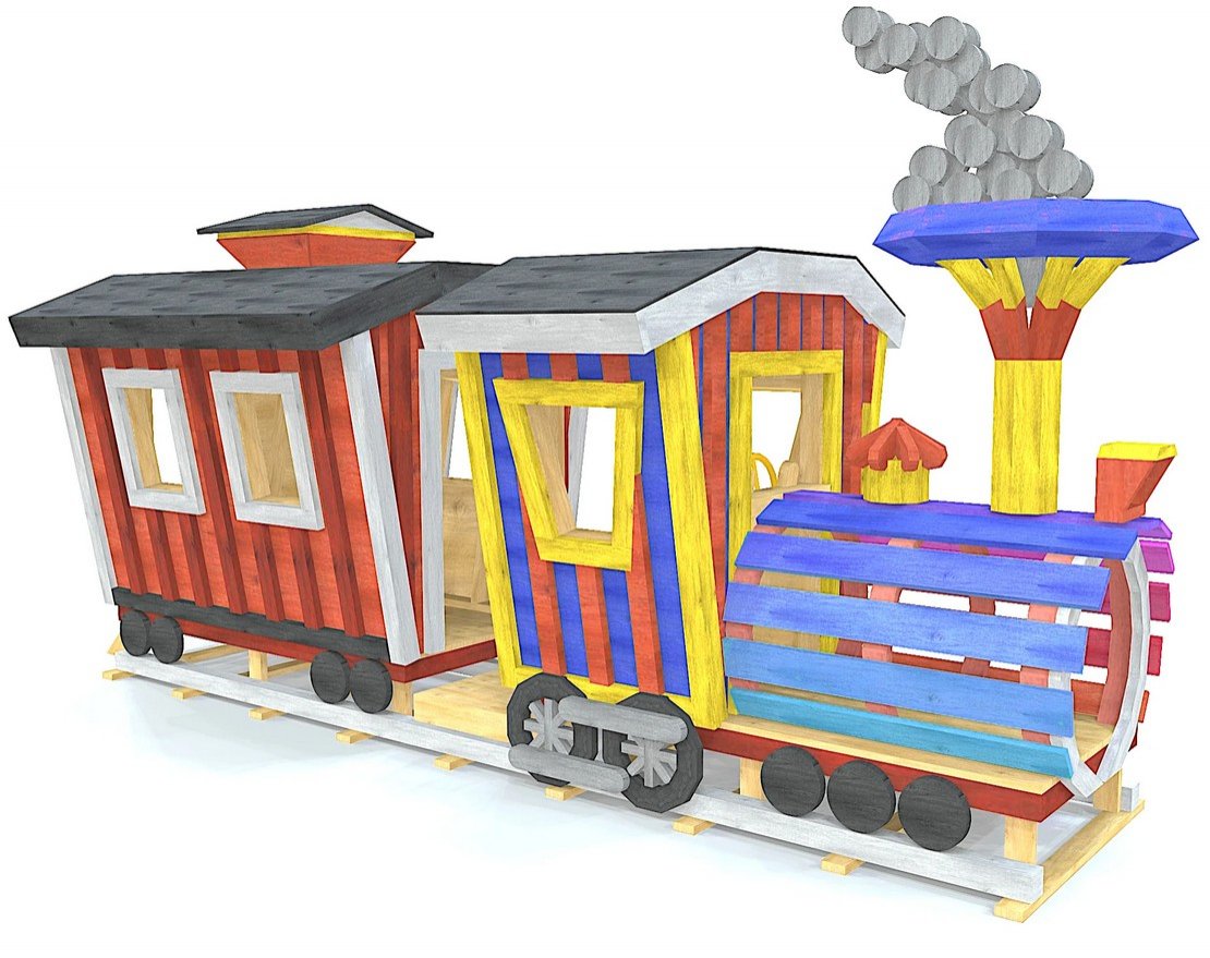 Игровой комплекс TORUDA WOOD Паровоз - вид 2