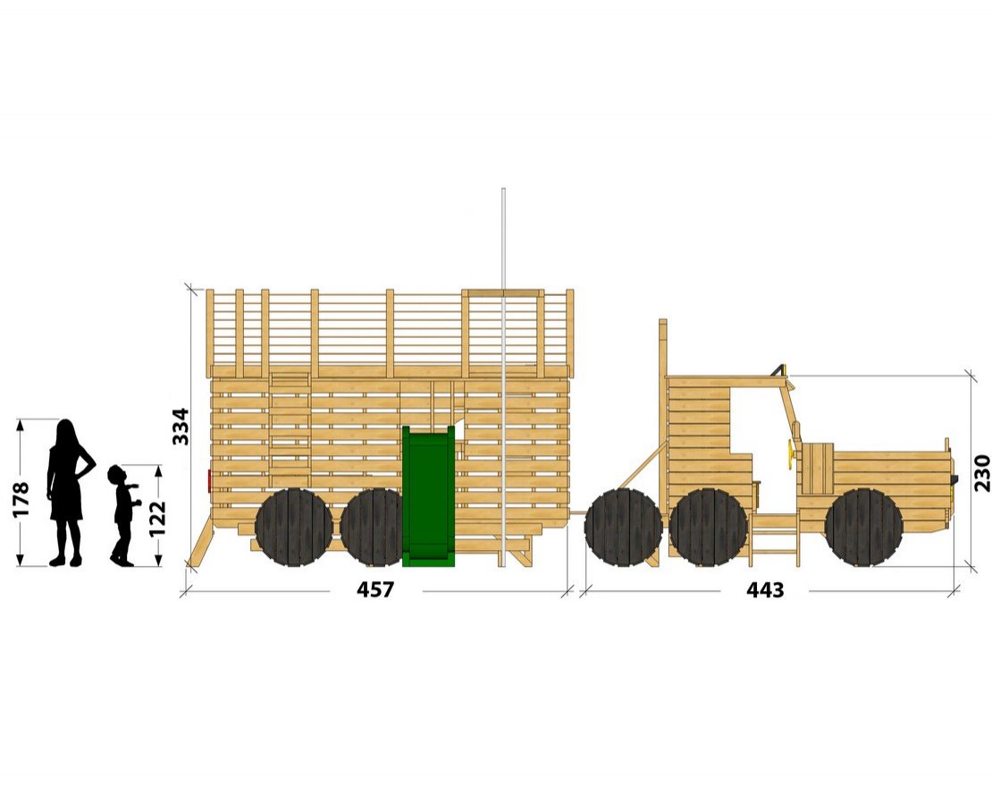 Игровой комплекс TORUDA WOOD Большой грузовик - вид 3