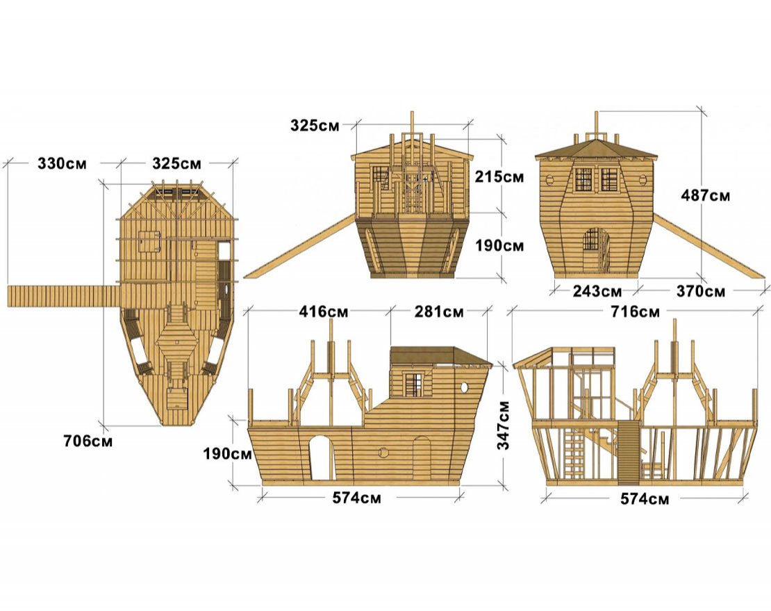 Игровой комплекс TORUDA WOOD Пиратский корабль 2 - вид 3