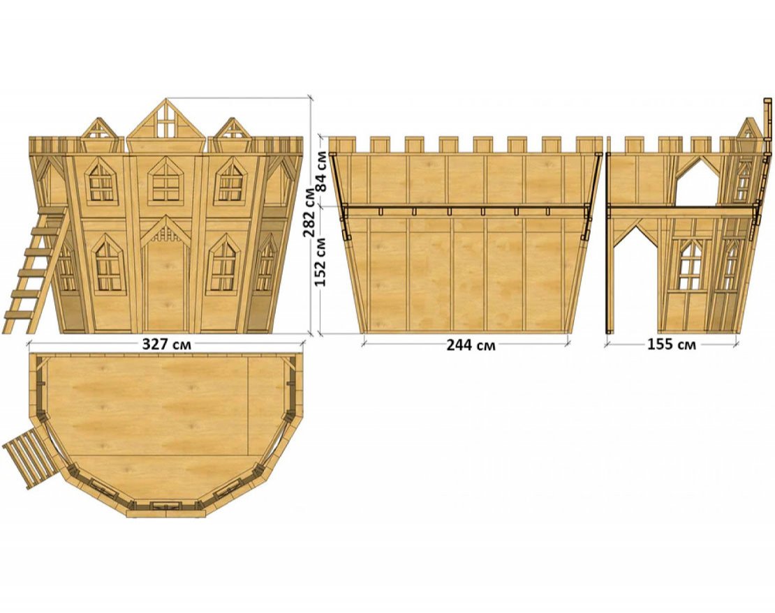 Игровой комплекс TORUDA WOOD Сказочный замок 1 - вид 2