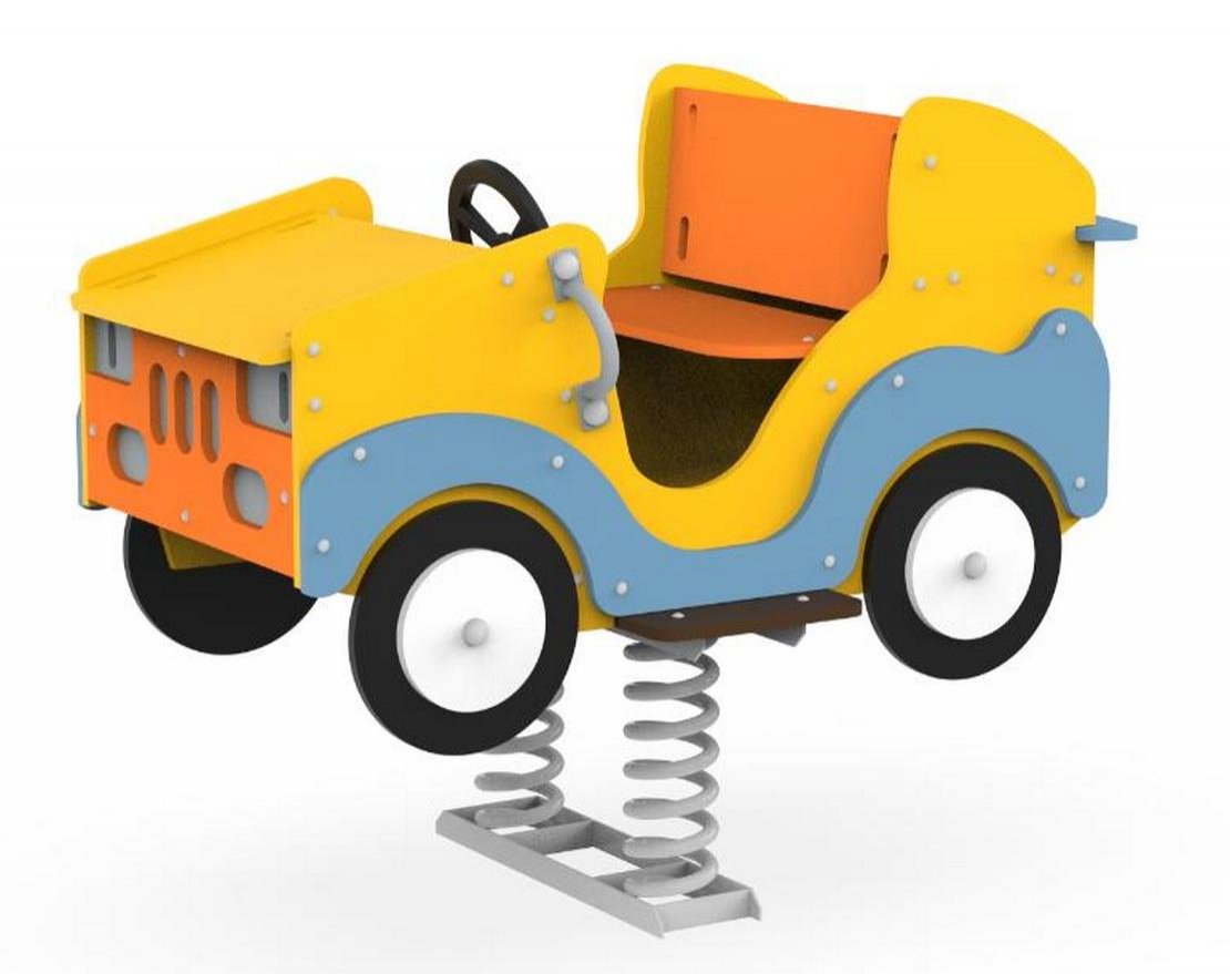 Качалка на пружине двухместная Авто 1 - вид 4