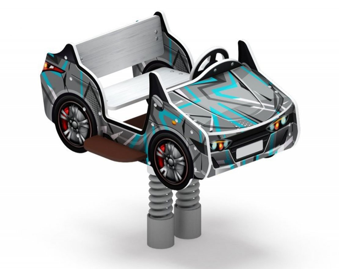 Качалка на пружине Автомобиль 11 (средний) - вид 2