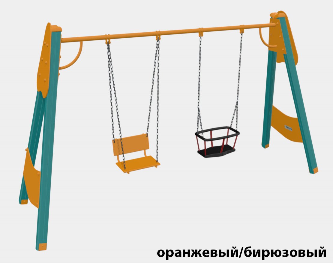 Качели деревянные TORUDA 01032 (качель со спинкой и качель для малышей) - вид 2