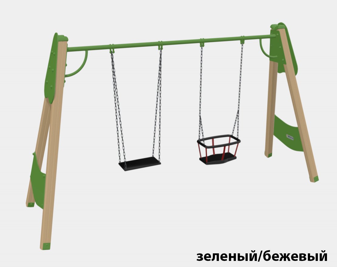 Качели деревянные TORUDA 01032 (лодочка и качель для малышей) - вид 3