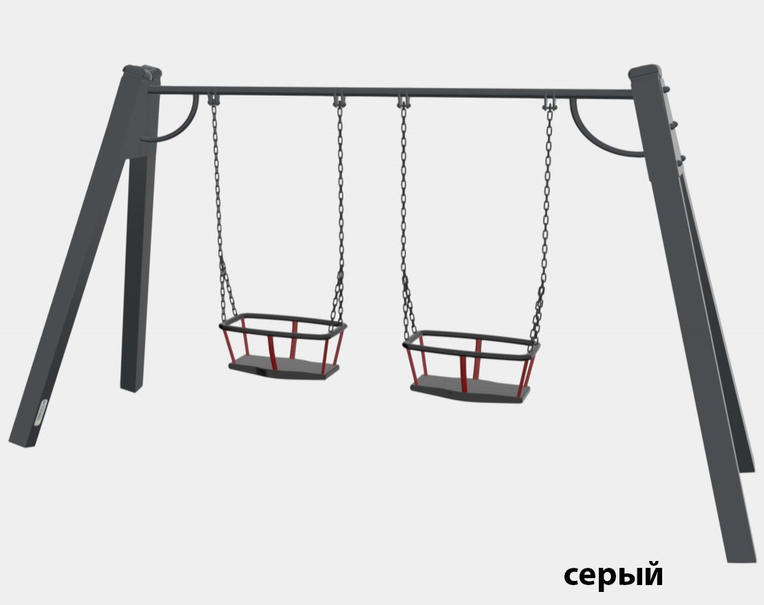 Качели на металлических стойках TORUDA 01250 (две качели для малышей) - вид 4