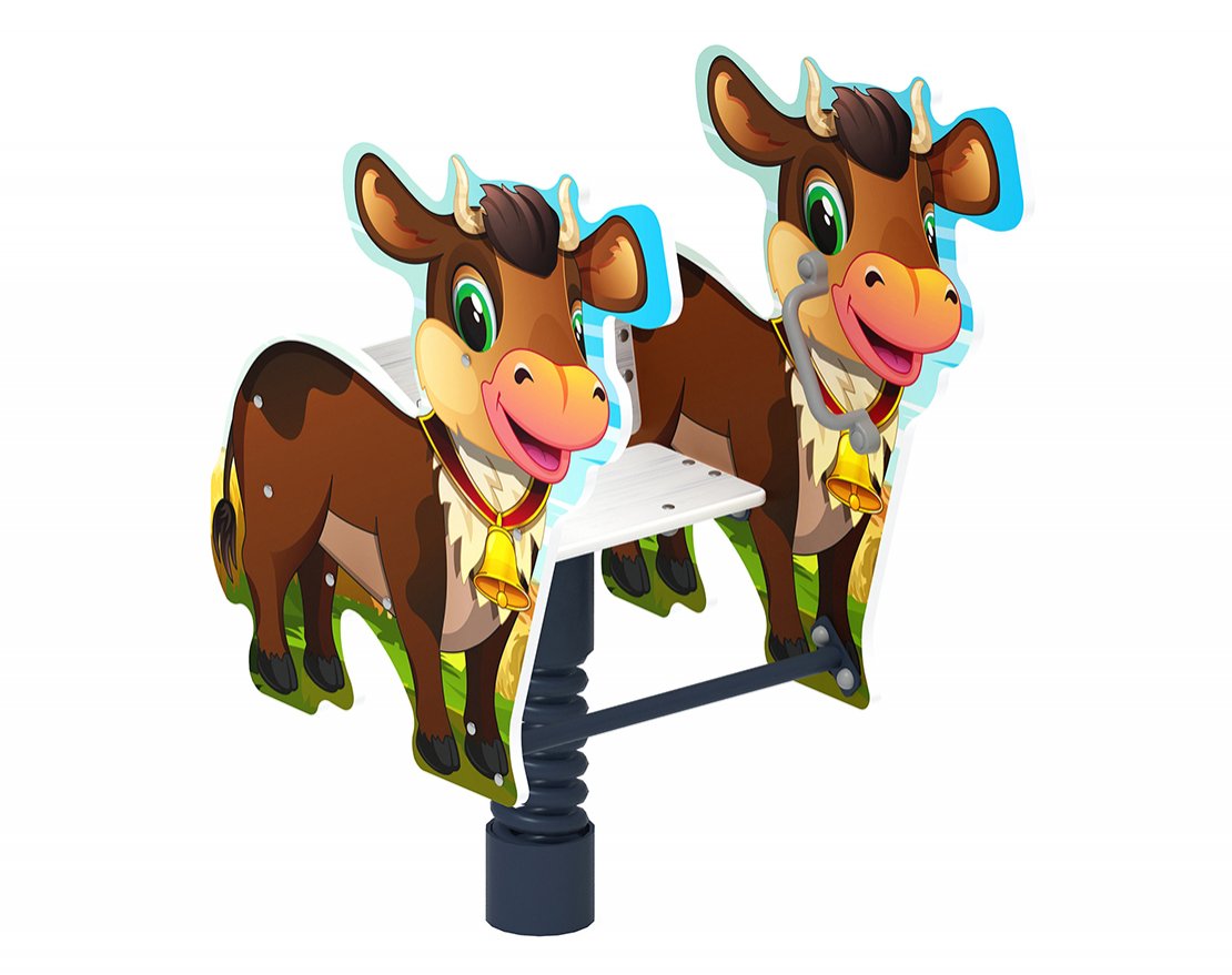 Качели на пружине Бурёнка - вид 2