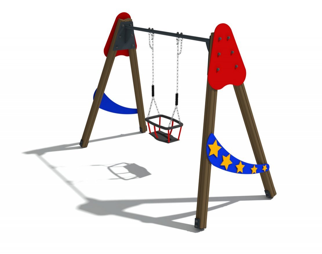 Качели Звездочет деревянные - вид 4