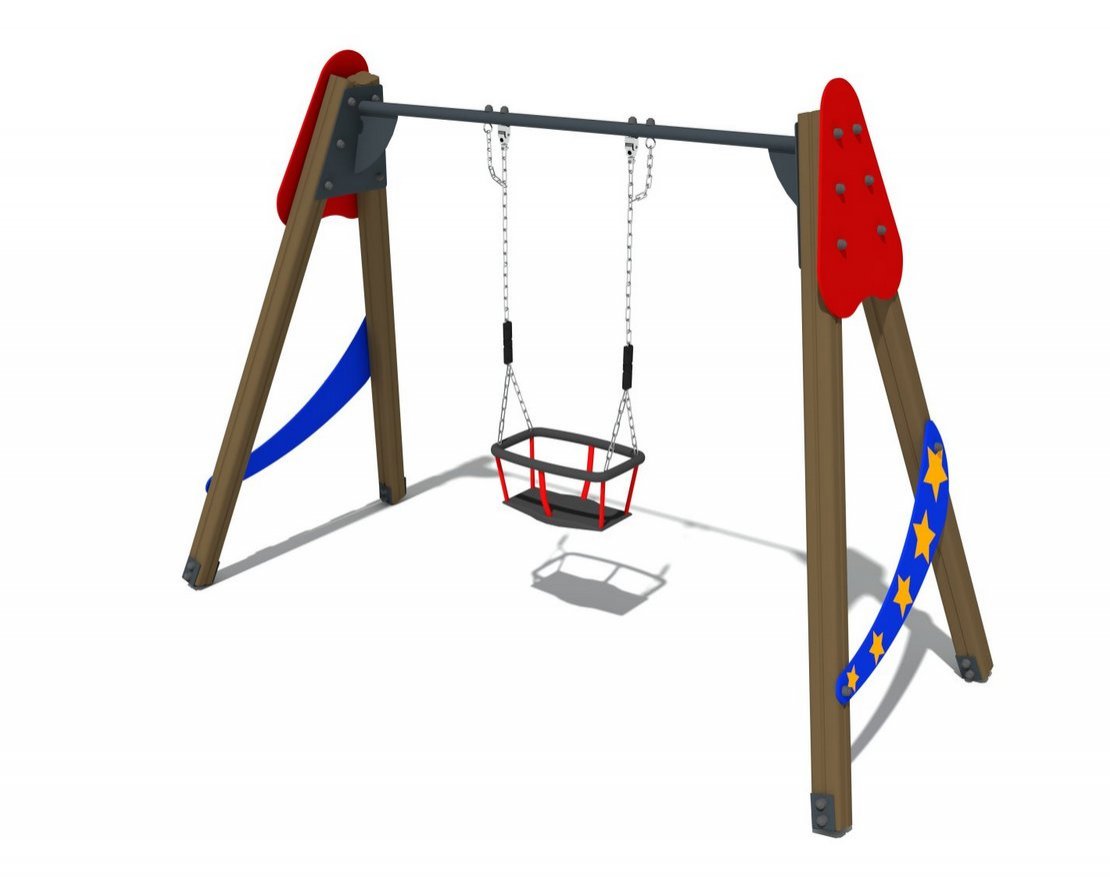 Качели Звездочет деревянные - вид 5