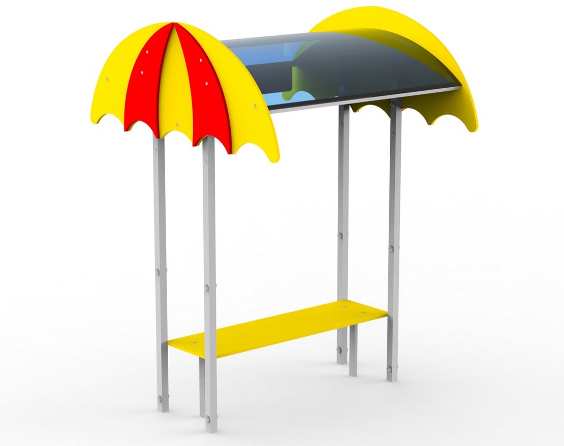 Лавочка с навесом Стейд 2 - вид 3