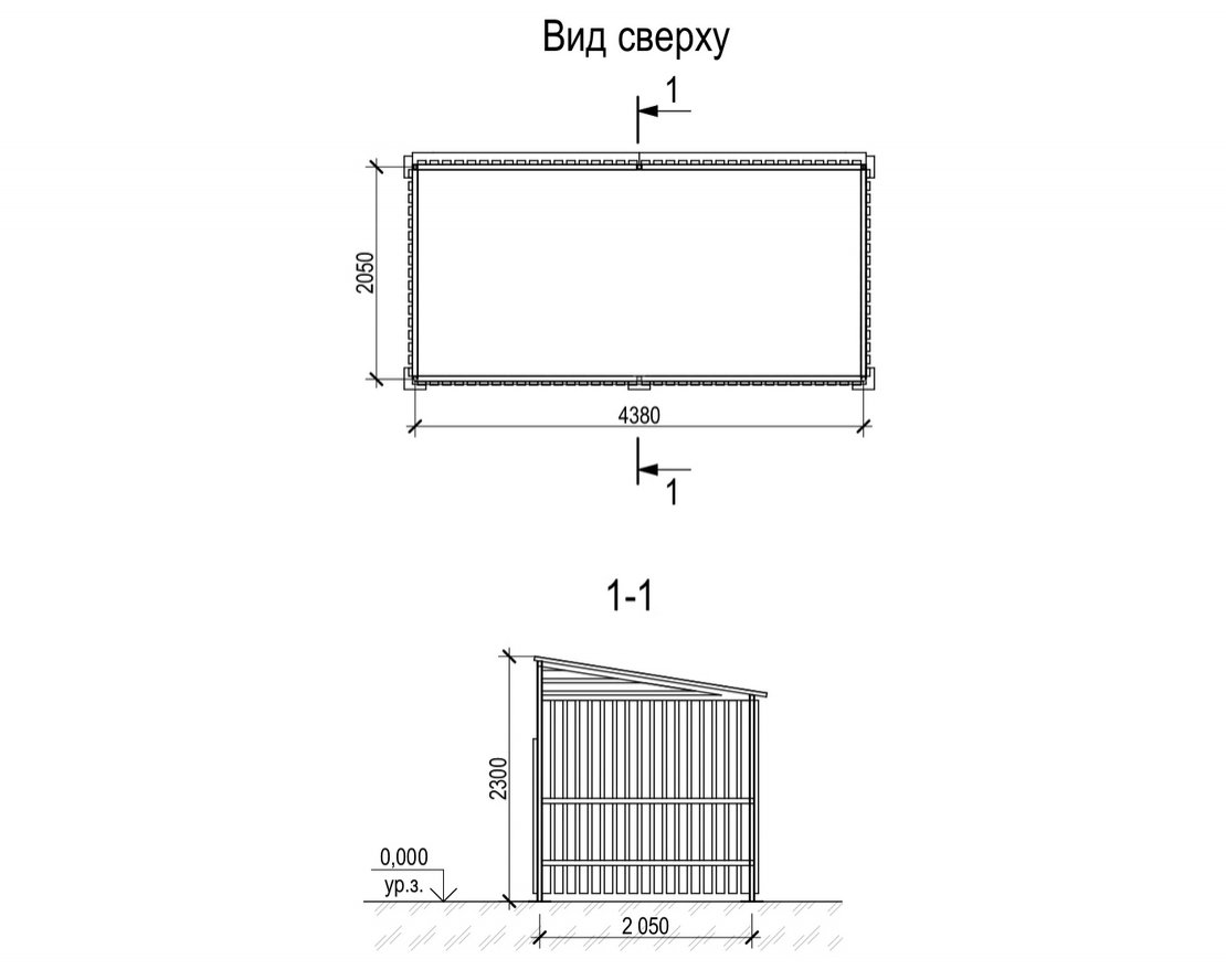 Навес для ТКО 5 - вид 2