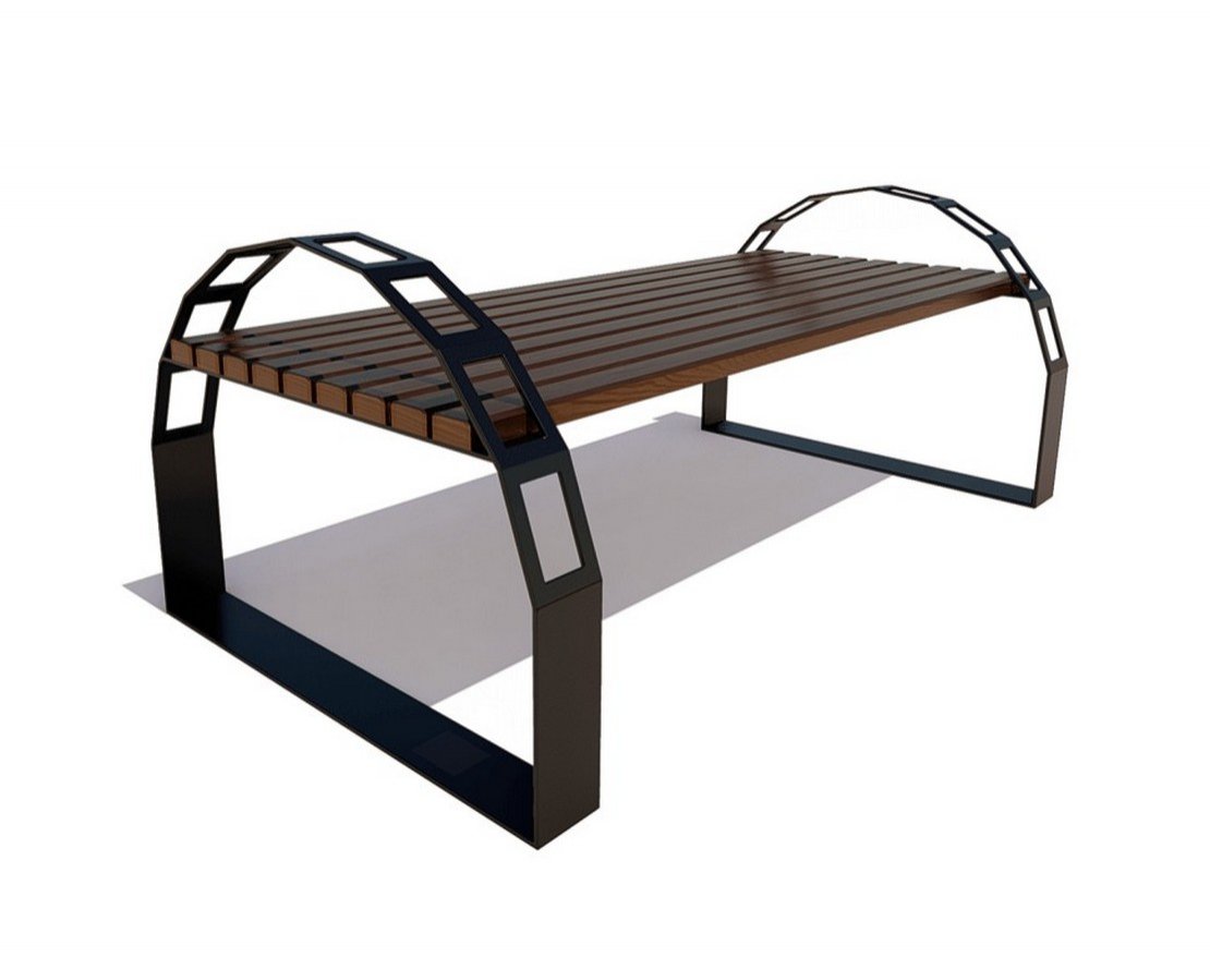 Парковая скамейка Арка, Сосна - вид 5