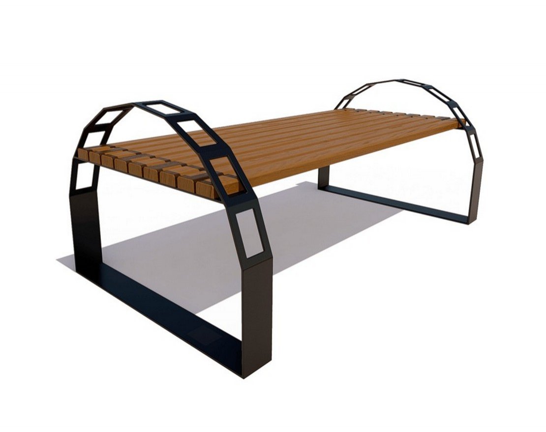 Парковая скамейка Арка, Сосна - вид 4