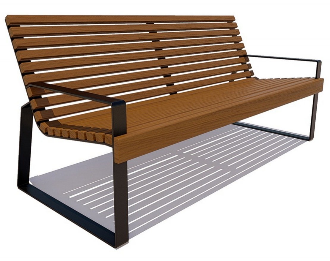 Парковая скамейка Белгород, Лиственница - вид 5