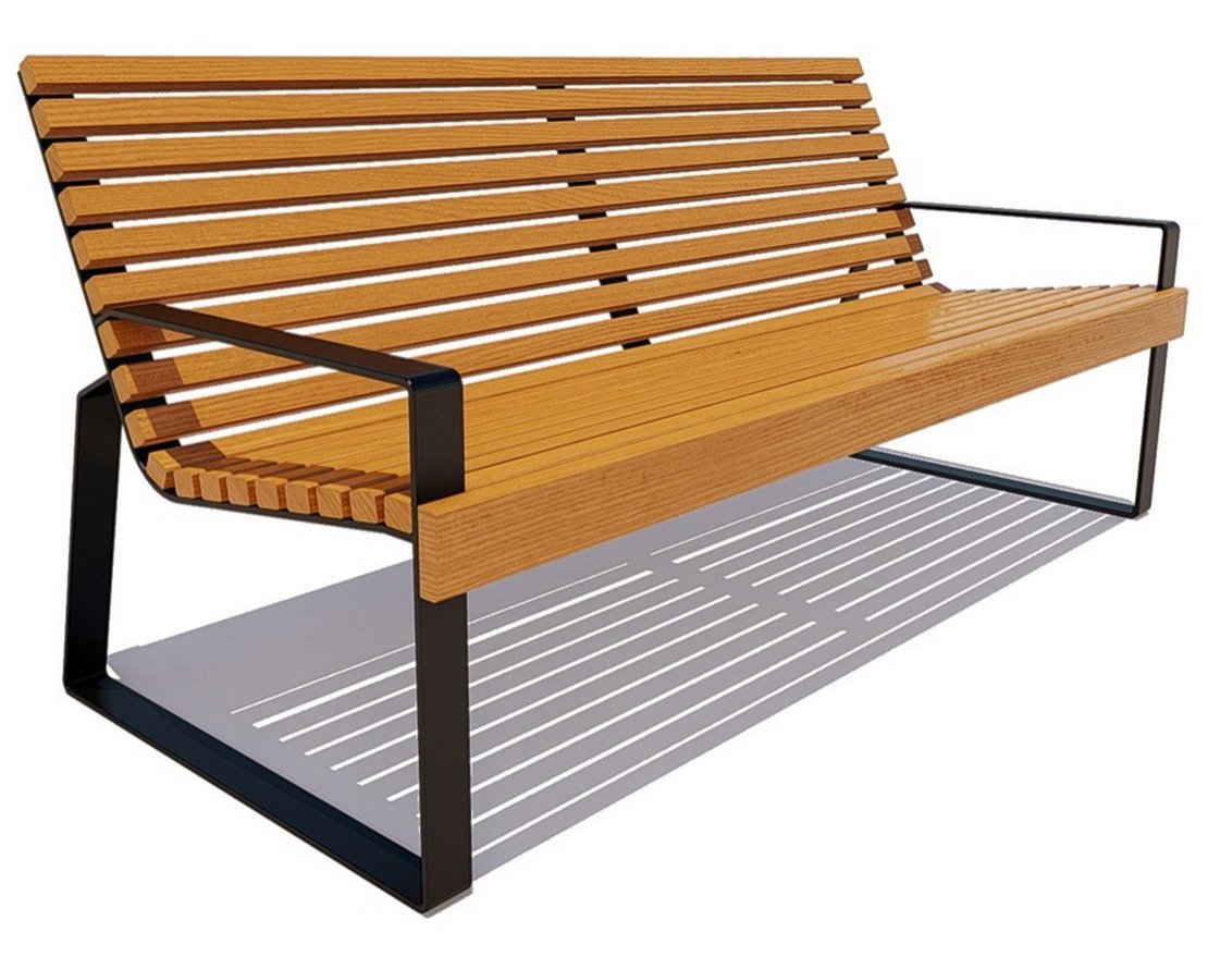 Парковая скамейка Белгород, Лиственница - вид 4