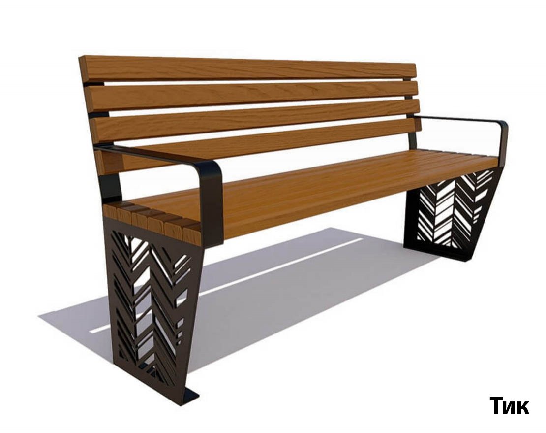 Парковая скамейка Гарнизон, Сосна - вид 4