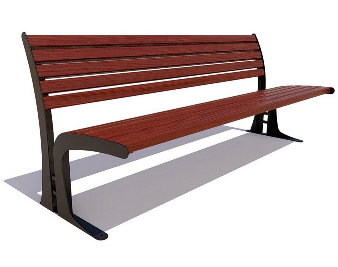 Парковая скамейка Томск, Лиственница - вид 5