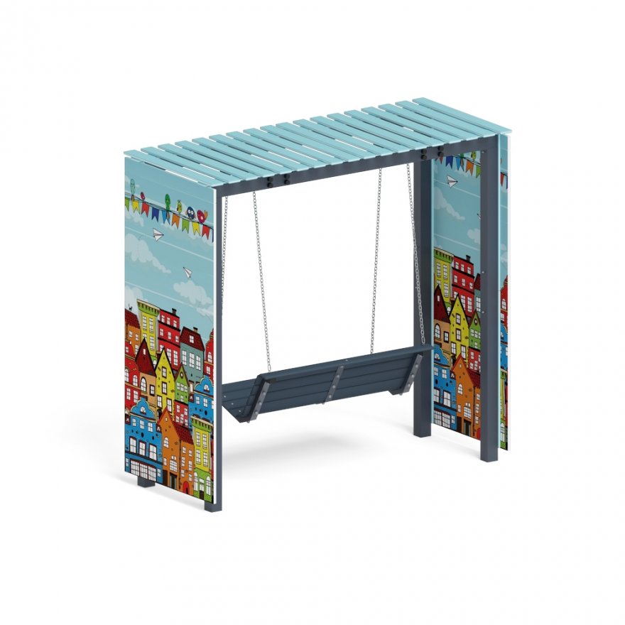 Пергола с диваном Тени города (без поликарбоната) - вид 3