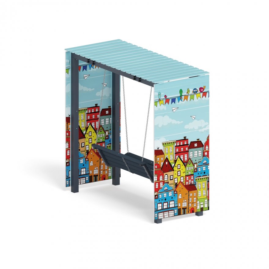 Пергола с диваном Тени города (без поликарбоната) - вид 4