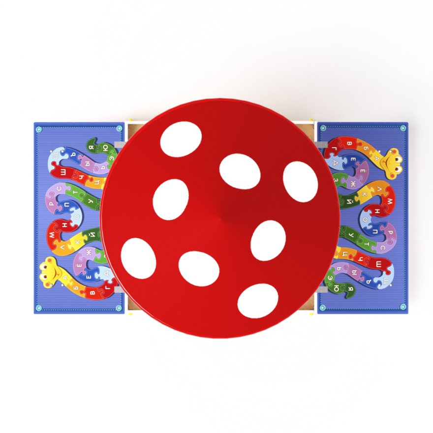 Песочница Буквенный пляж-1  (с грибом) - вид 2