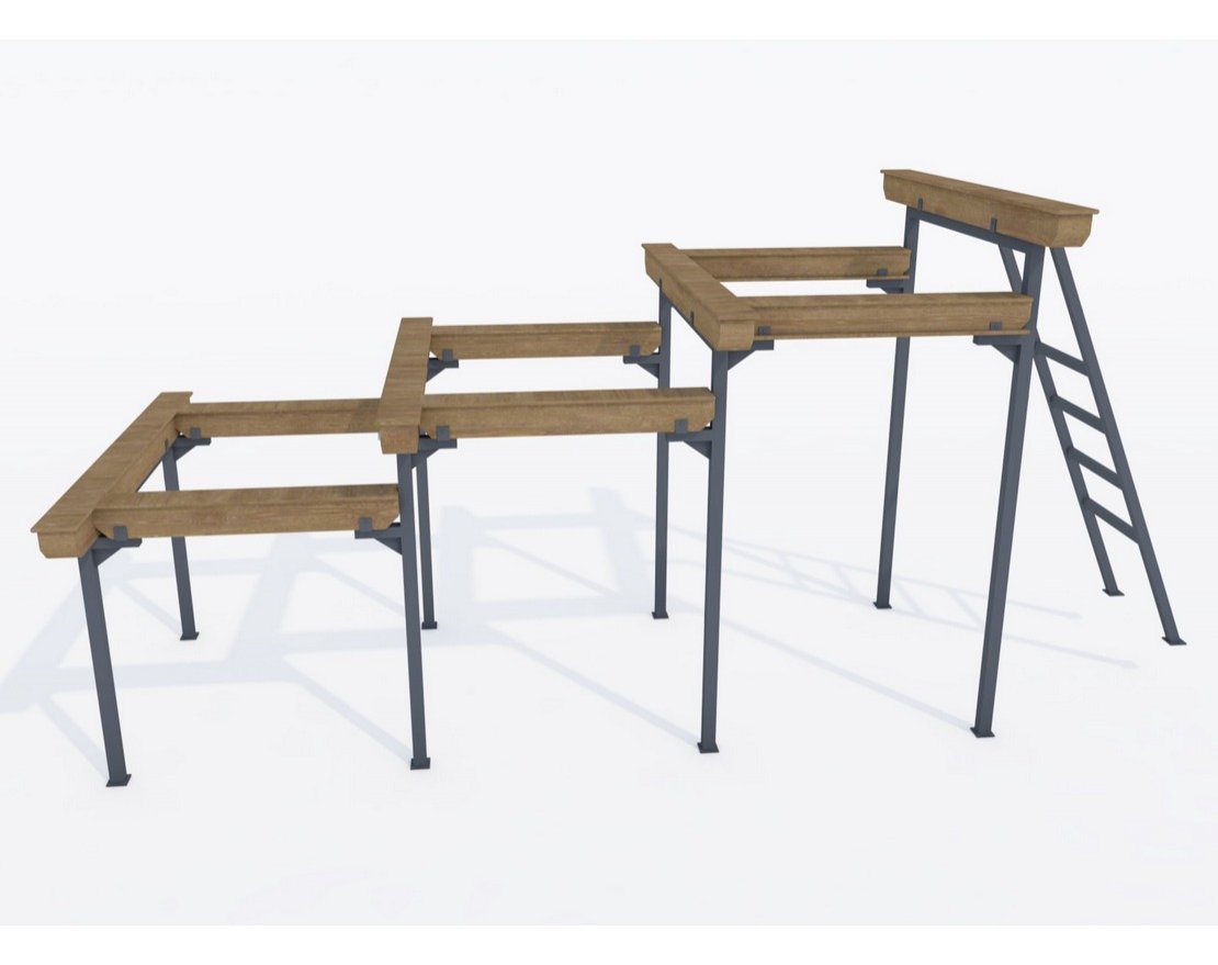 Полоса препятствий Разрушенная лестница 1 - вид 3