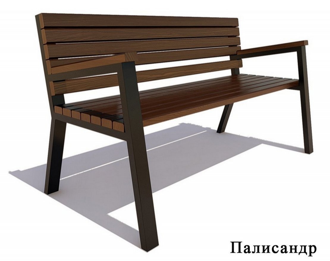 Садово-парковая скамейка «Гамбург», Ангарская сосна - вид 4