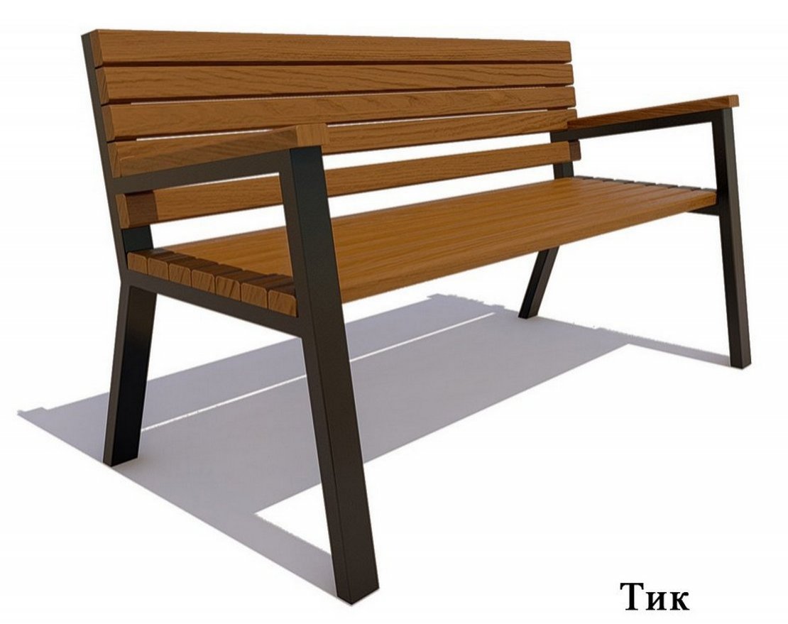 Садово-парковая скамейка «Гамбург», Ангарская сосна - вид 5