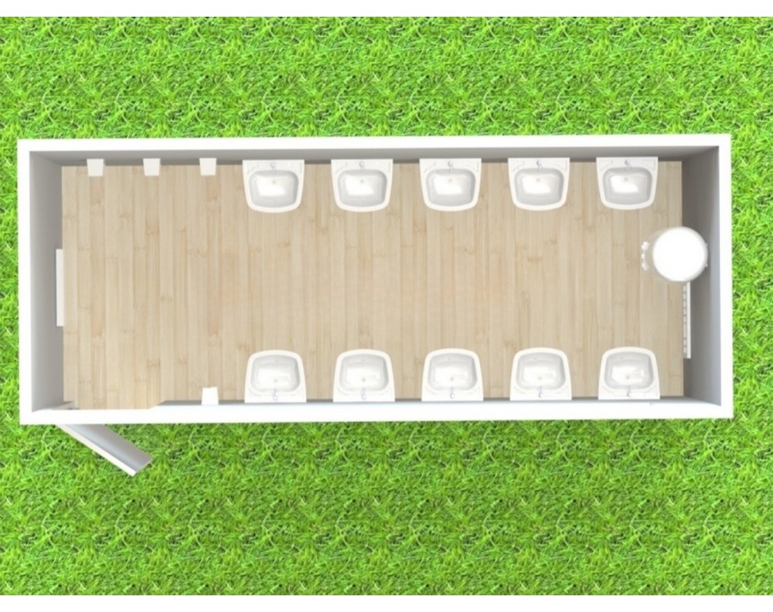 Санитарный модуль с раковинами С-2 (Для подключения к воде и канализации) - вид 4