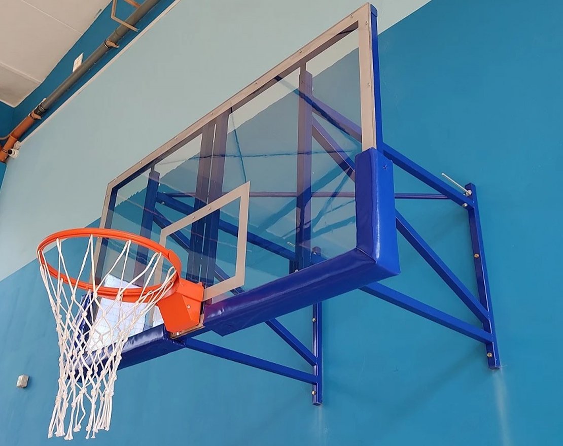 Щит баскетбольный игровой 1800×1050 мм, поликарбонат 10 мм, с основанием - вид 4