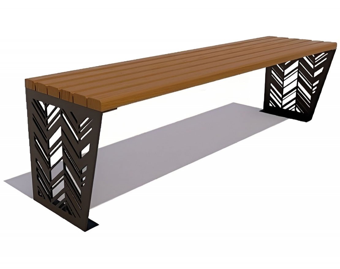 Скамейка парковая Гарнизон (банкетка), Сосна - вид 4