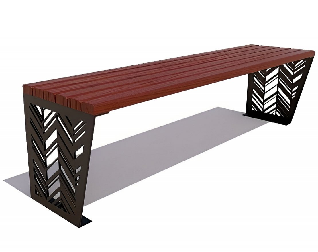 Скамейка парковая Гарнизон (банкетка), Сосна - вид 5